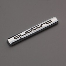 1Pcs Quattro Badge Chrome