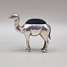 Edwardian Solid Silver Camel Pin Cushion by Adie & Lovekin Birmingham 1911
