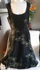 Adrianna Blk W Gold Embroidery