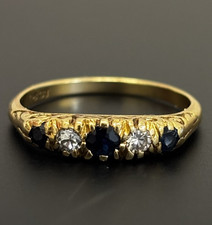 18ct 750 yellow gold - 18ct, sapphire