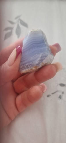 Blue lace agate - blue, raw