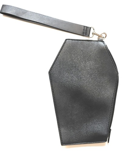 Black vegan leather coffin - black,