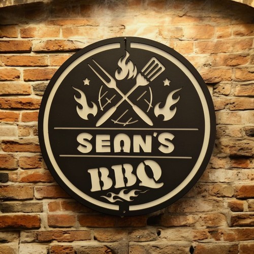Large personalised bbq sign - bbq, 3d