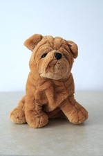 Shar Pei Dog Plush Soft Toy Vintage 90s Rare Cute Small Adorable