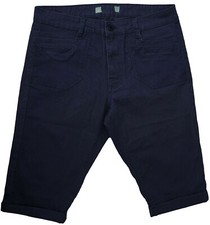 Womens New Blue Soft Touch Knee Length Shorts Ladies Wear Pockets Belt Loops