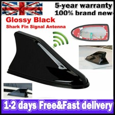 Gloss Black Car Shark Fin Aerial Antenna Mast Roof AM/FM Radio Signal UK Stock