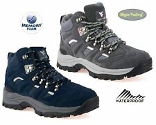 WOMENS LADIES WALKING LEATHER HIKING WATERPROOF ANKLE BOOTS TRAINERS SIZE 3-8