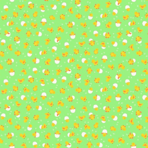 Easter fabric cheerful chicks - fabric:,