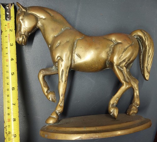 Very large brass horse - brass,