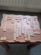 Wooden Scrabble Tiles (99 In Total) See Pics For All Letters Included