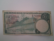 royal bank of scotland pound note Forth Bridge 1970 used condition
