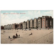 BARMOUTH Merionethshire Marine Terrace from the East Postcard, Postmarked 1916