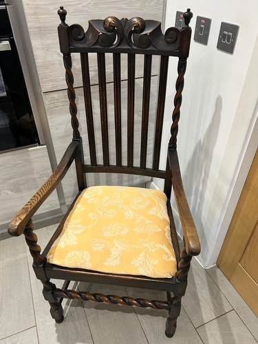 Antique oak carver chair - antique,