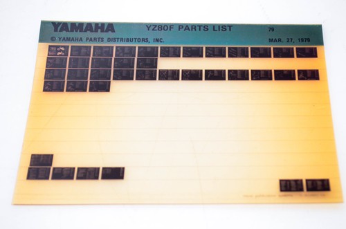 Oem yamaha yz80f 1979 march - yz80f, 1979/march