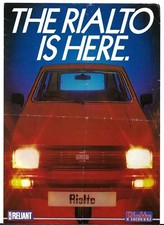 Reliant Rialto 1982 UK Market Launch Single Sheet Sales Brochure FAIR
