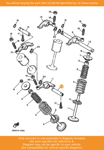 Yamaha shaft rocker 2 - shaft,,