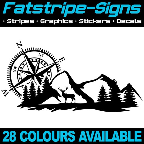 Compass mountains stickers - mountains,