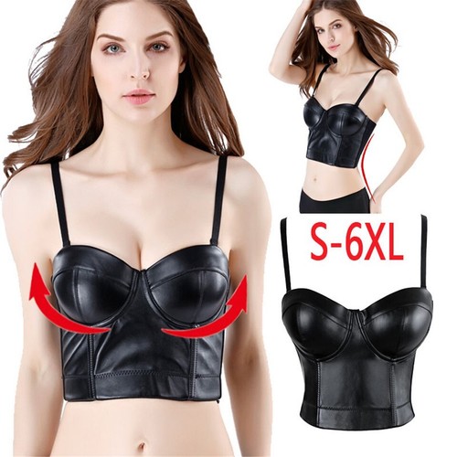 Leather corset top party short - leather,