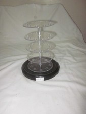 thimbles display stand cover missing wooden base and display inside only 