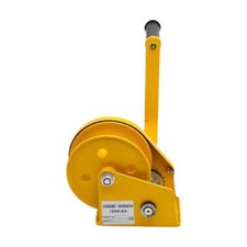 Hand Winch Manual Operated Yellow Steel Hand Crank Winch for ATV Marine UTV