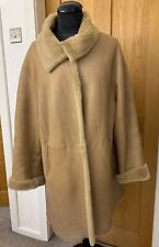 Marks and Spencer real sheepskin fur shearling coat jacket Toscana M UK12-14