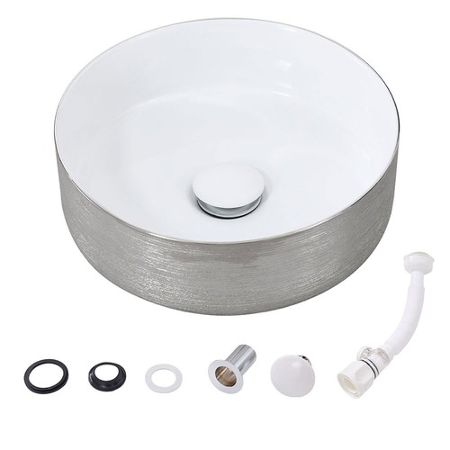 Round countertop ceramic wash - countertop,