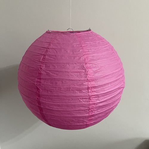 Pink paper lanterns - 14”,