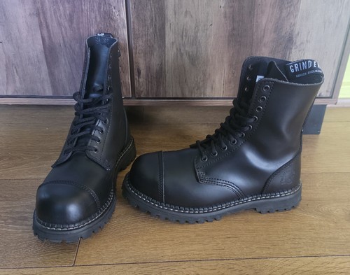 Grinders black leather boots - grinders,
