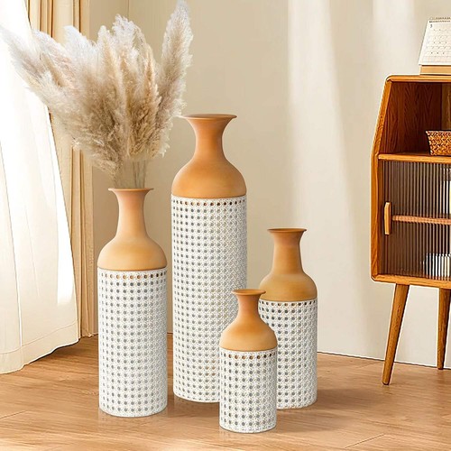 Metal floor vases set - metal, of