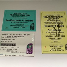 3 ST HELENS V BRADFORD BULLS CHALLENGE CUP SEMI-FINAL MATCH TICKETS 2007