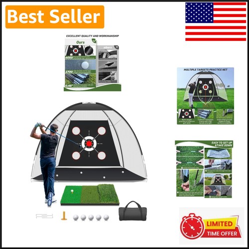 Portable 10x7ft golf - golf, net