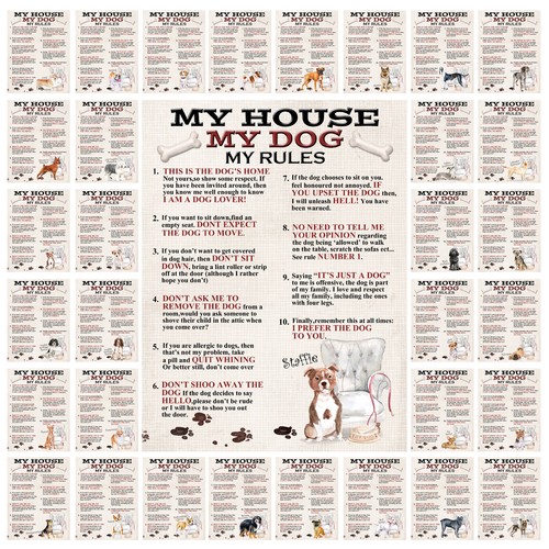House dog rules metal - rules,
