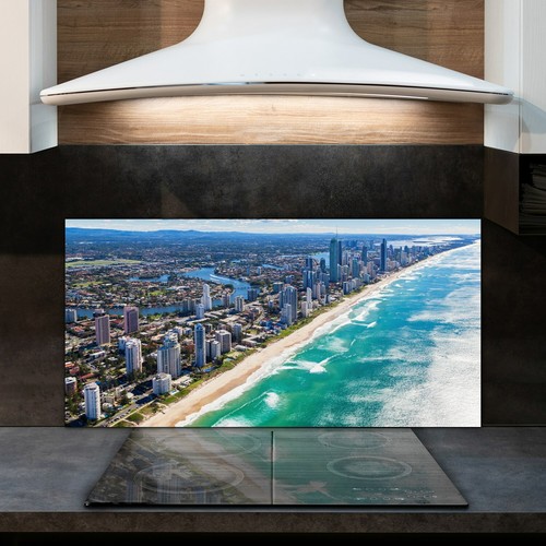 Glass kitchen splashback tile - glass,