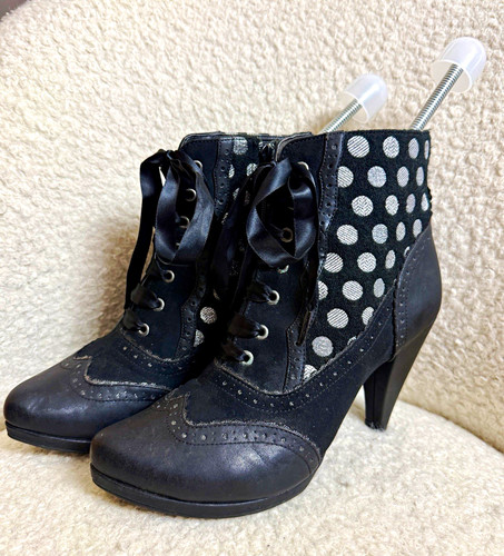 Ruby shoo black white polka - shoo,