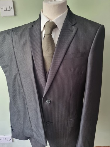 Men next grey - next, pinstripe