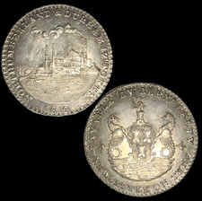 NORTHUMBERLAND NEWCASTLE ON TYNE A KELTY SILVERSMITH SHILLING TOKEN 1812 D8