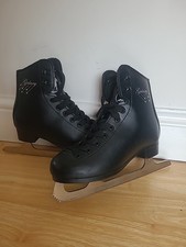 SFR  Figure Skates  Size 13J /EUR 32 Galaxy Ice Skate Black Shoes