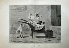 Old Antique Print 1886 Dollman