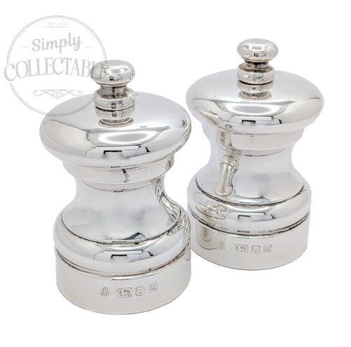 Pair sterling silver capstan - pair,