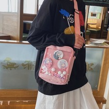 Cute Canvas Itabag Transparent Messenger Shoulder Bag Anime Japanese Lolita Girl
