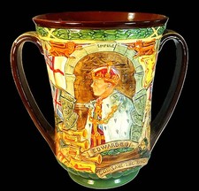 RARE, HUGE ROYAL DOULTON Ltd Ed. EDWARD VIII COMMEMORATIVE LOVING CUP by C. NOKE
