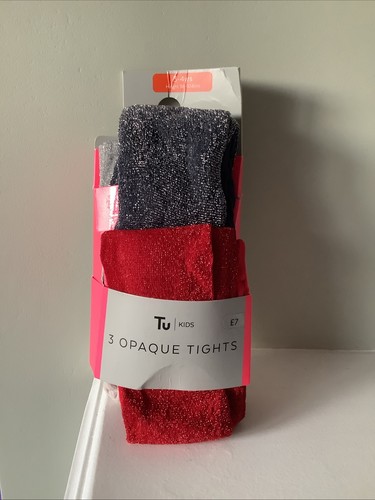 Glitter tights red grey - red, &