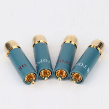 Ortfon 24K Gold-plated Lotus Plug Self-locking Solderless Audio RCA Connection