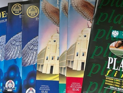 Play off final programmes - final,