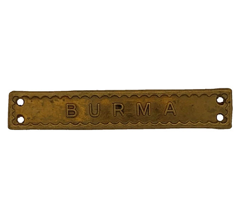 Burma medal bar clasp in - or,