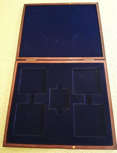 Wooden coin presentation box - presentation,