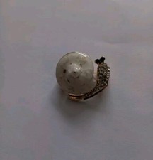 Enamel snail brooch pin - enamel,