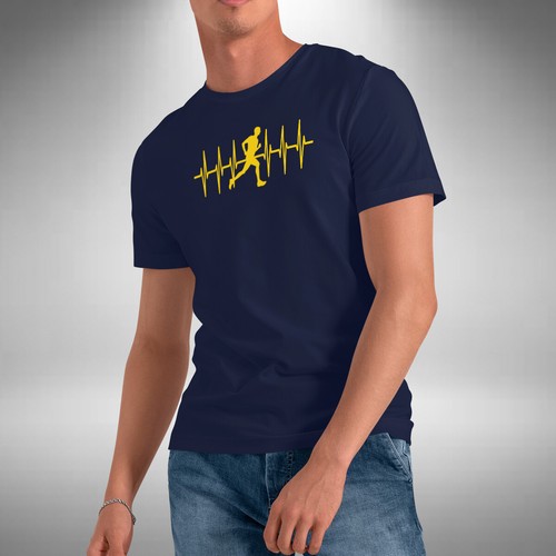 Running heartbeat shirt - heartbeat, t-shirt