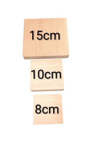 Solid oak squares 15cm 10cm - /,