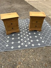 Two X Solid Oak Aldis Bedside Cabnet Draws Reasonable Conditions See Pics